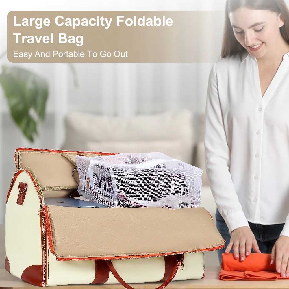 New Foldable Handbag Wens Travel Clothes Totes Large Capacity Lage Handbag Sport Outdoor Fitness Mti Functi Organizer Y251209