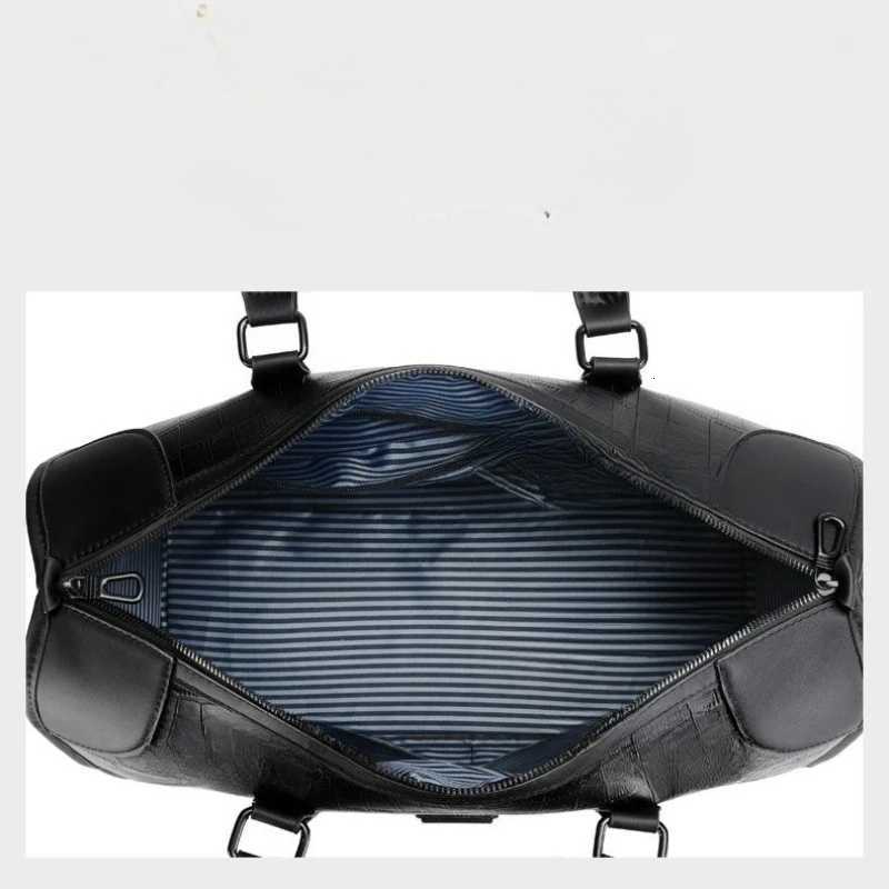 Fi Handbag Bag Men Business Travel Tote Luxury Alligator PU Leather Lage Bag With Shoder Strap Crossbody Bags Duffle Y251209