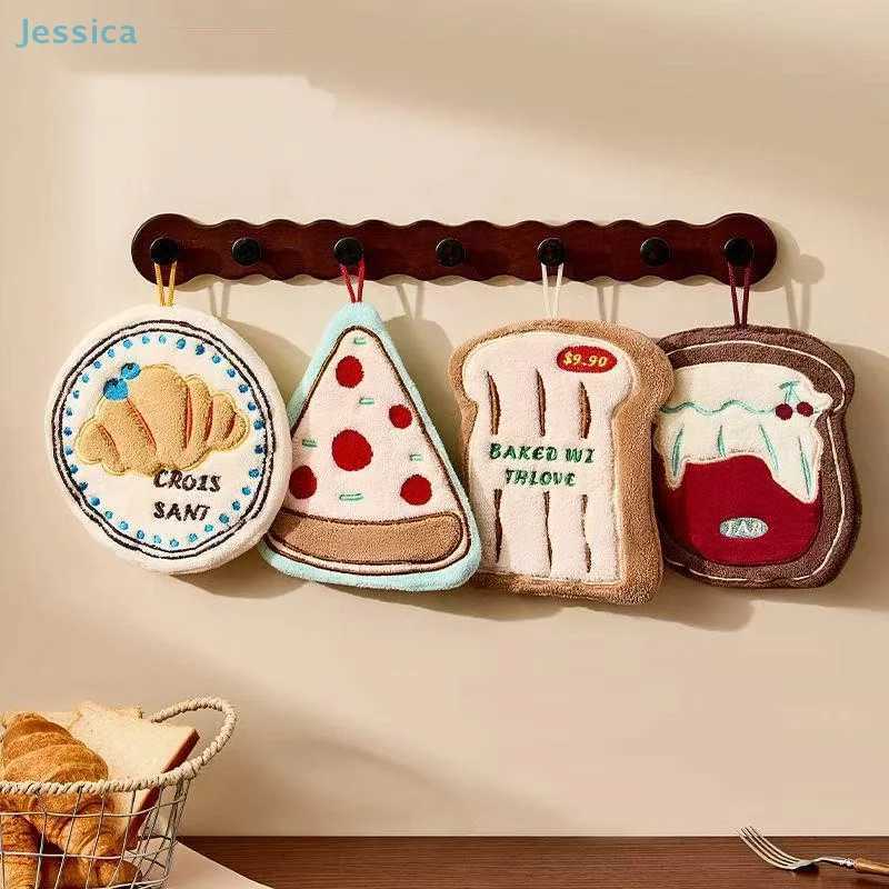 Coral Fleece Hand Towel Quick Drying Absorbent Hand Cloth Bathroom Hanging Towel Cleaning Wipe Cloth Handkerchief For Kitchen C251210