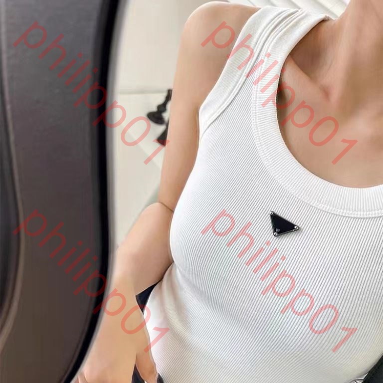 Luxury Designer Womens T Shirts Summer Women Tops Tees Crop Top Embroidery Sexy Off Shoulder Black Tank Top Casual Sleeveless Backless Top Shirts Solid Color Vest
