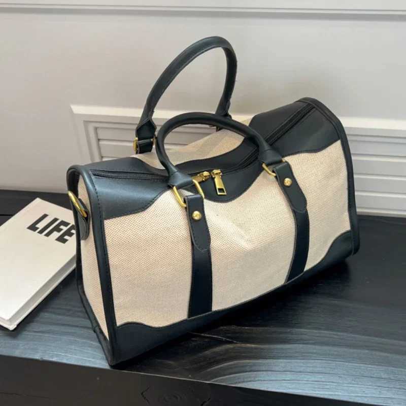 Wen Travel Storage Handbag Vintage Fitness Lage Bag Single Shoder Crossbody Bag Large Nyl PU Leather Bag 2025 Handbags Y251209