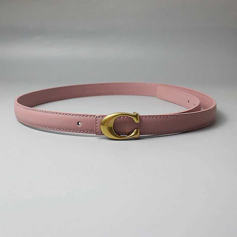 Luxury Elegant Womens Leather Belt - 3D Letter Buckle Soft Cowhide Versatile Styling for Pants Dresses Classic New Arrival Y251210