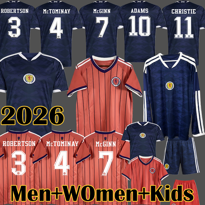 2026 World Cup Scotland Soccer Jersey Soccer Gear Men and Kids Sets ROBERTSON MCTOMINAY TIERNEY MCGINN HICKEY GILMOUR DYKES ADAMS CHRISTIE HIRST FERGUSON
