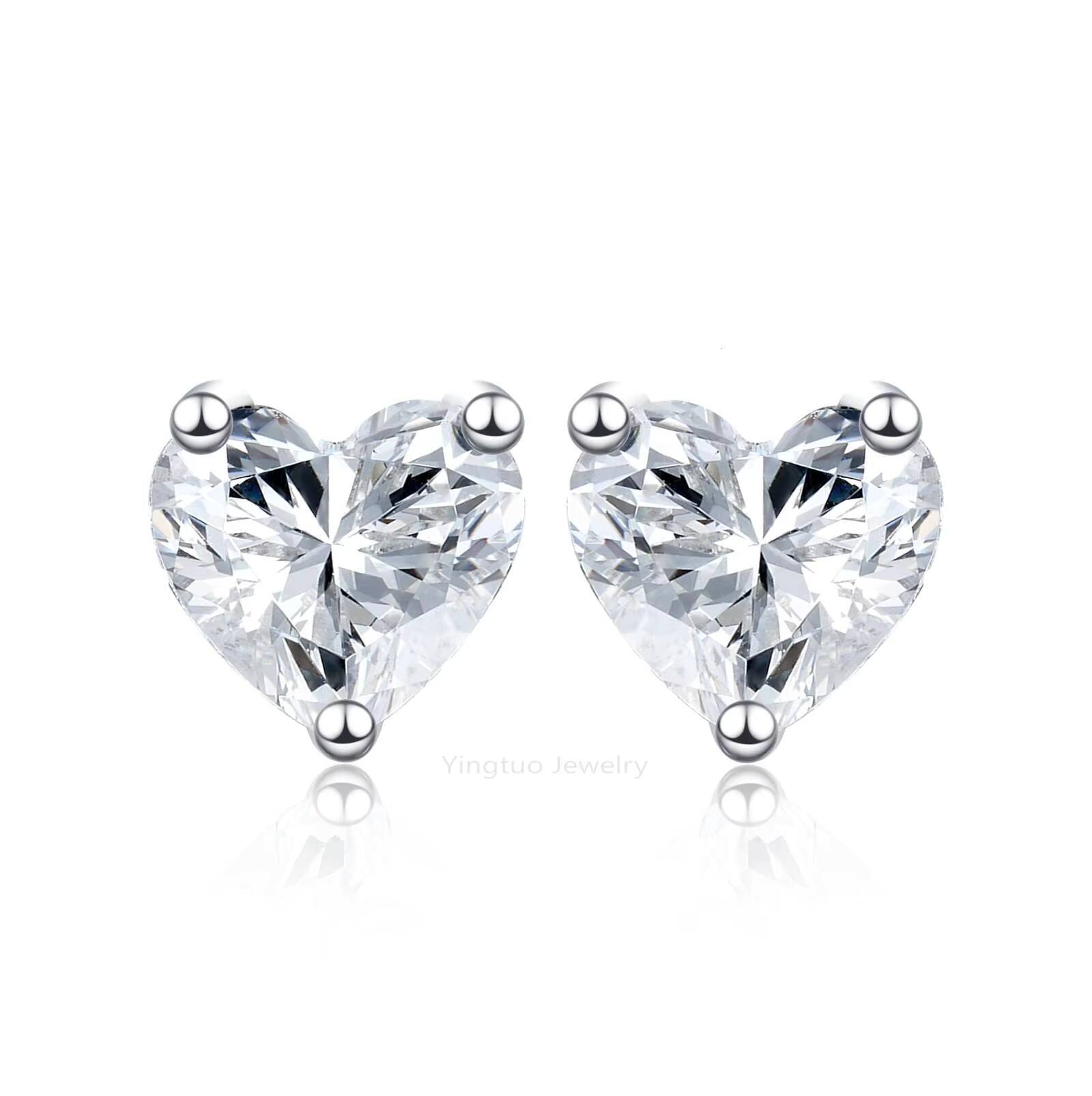Hip-hop 5mm/65mm/8mm Moissanite Diamond Earings Jewelry Women 925 Silver Moissanite Stud Earrings