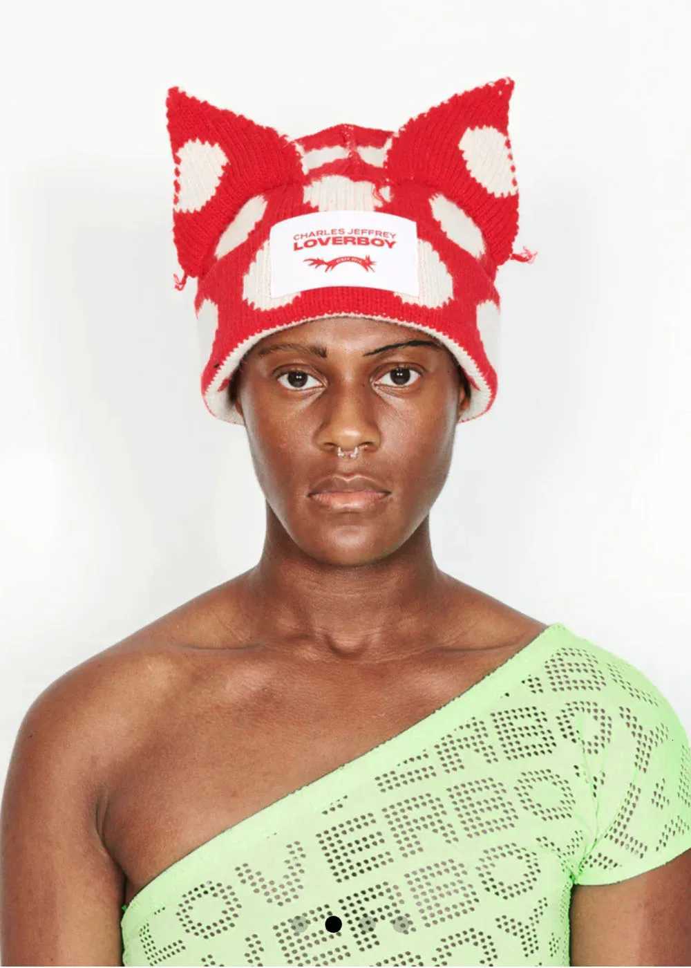 Luxury 2024 Winter Skullies Cute Women Wave point fox Hat Crochet Knitted Hat Costume Beanie Hats Women christmas Gift Hip-hop Cap Y251209