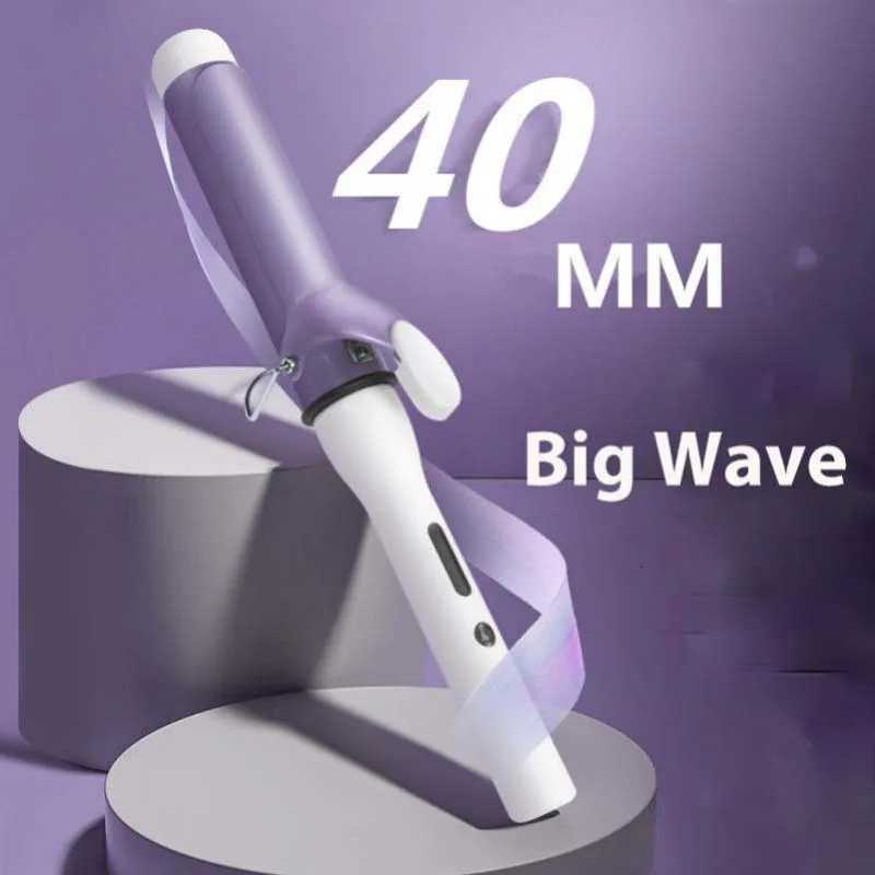 Professional 40Mm Curling Barrel Fast Heating Ceramic Curling Iron Large Electric Curler Hair Negative Ionic Big Wave CurlerT251210