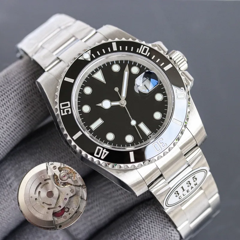 Men Mechanical Watch Automatic Movement Watches 40MM Sapphire Luminous Business Wristwatch 904L Stainless Steel Strap 39584 es