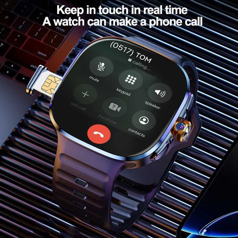 5G/4G Full Network Smart Watch Men 240 inch AMOLED Sn 8GB128GB RAM 900W Camera GPS WIFI Google APPS Android 90 SmartwatchXJ251210
