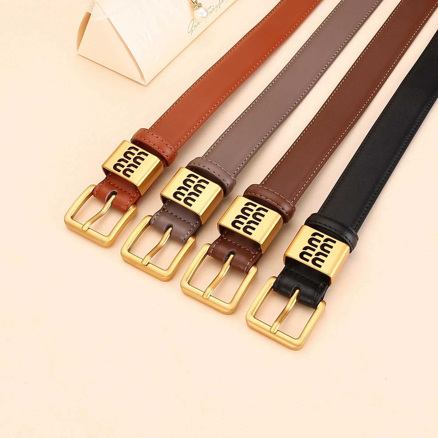 Luxury Genuine leather cowhide belt for women versatile decorative waist belt with a sense of design fashionable denim belt for ladie Y251210