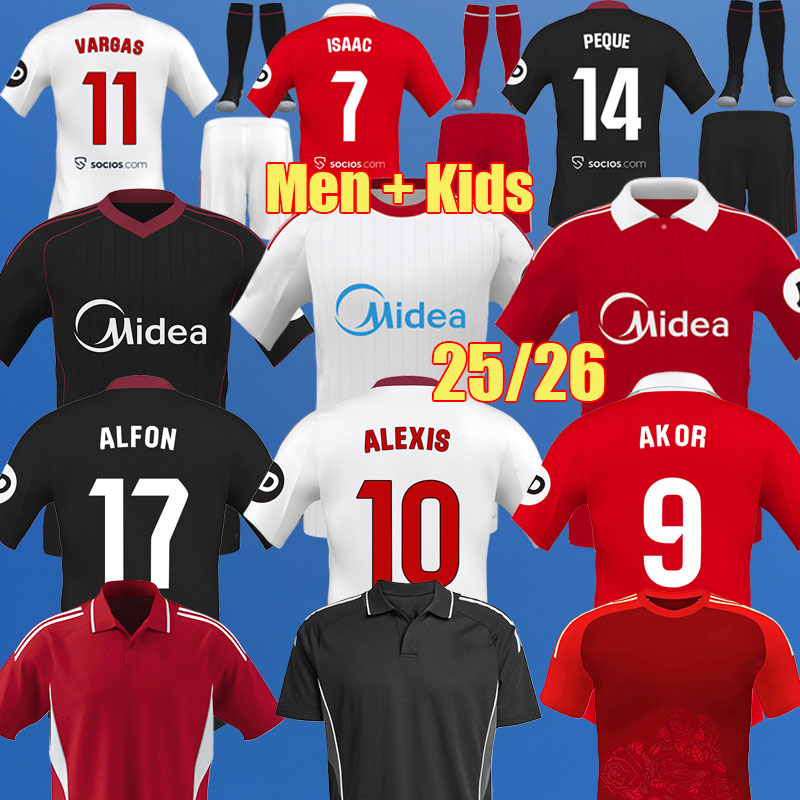 25 26 Sevilla soccer jerseys AKOR ISAAC SOW FC ALEXIS EJUKE JUANLU AZPILICUETA football shirts PEQUE 2025 2026 ALFON Men kits Kids Equipment