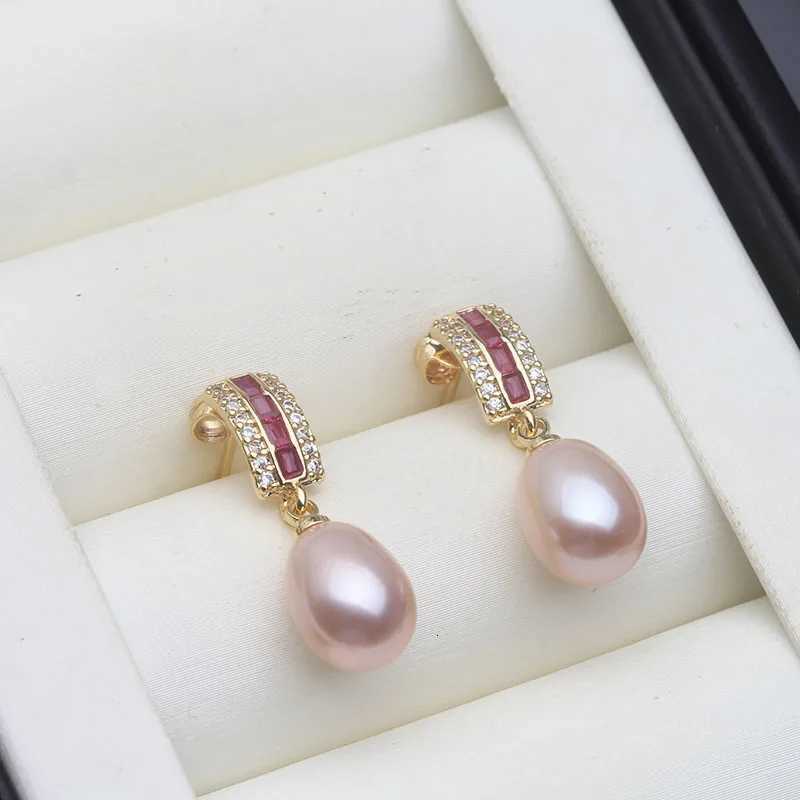 Wedding White Freshwater Sier 925 Pearl Earrings Jewelry WanVintage Natural Pearl Earrings Wife Girl Birtay Gift Y251210