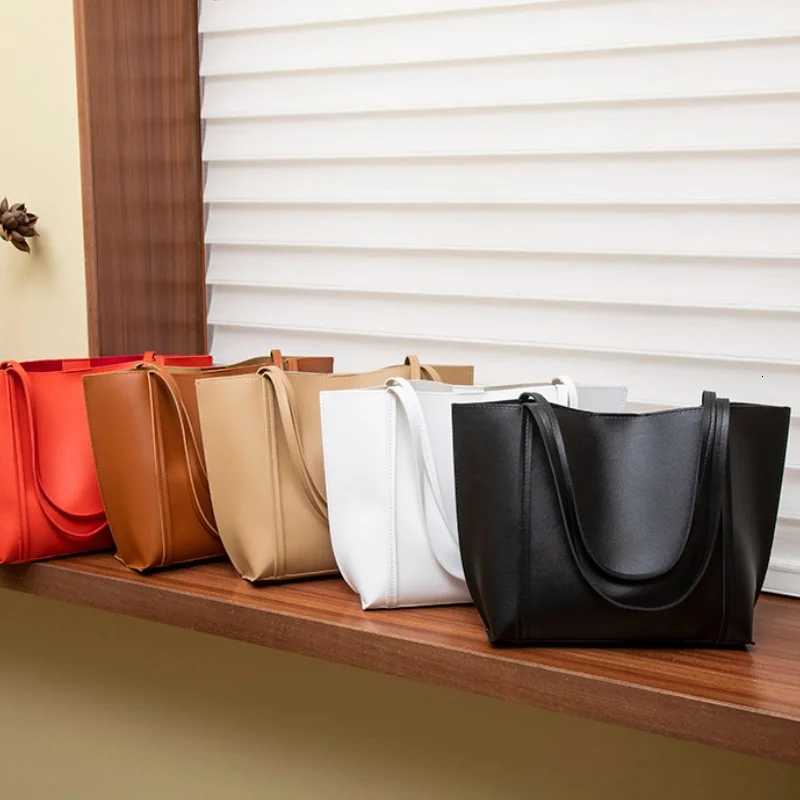 Tote Bags Simple and large-capacity fi shoder wens bag solid color minimalist style fi tote bag travel light and Y251209