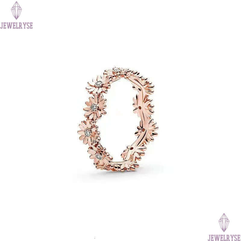 2025 new love heart hollow designer ring for women S925 silver plated sweet daisy flower 18k rose gold star rings jewelry gift