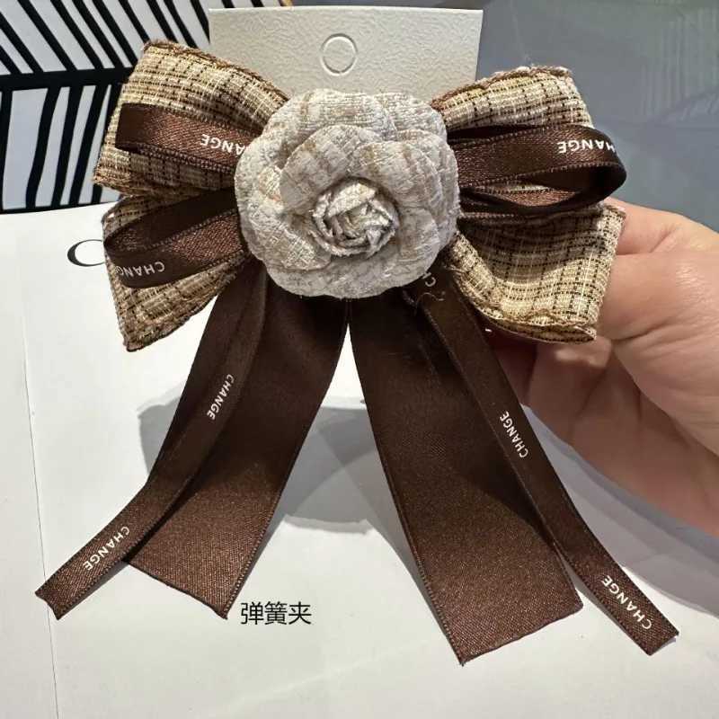 Korean Fabric Bow Hairpin lia wer Spring Clip Hair Clips Elegant Temperament Ponytail Heaear Girls Hair Accories Y251210