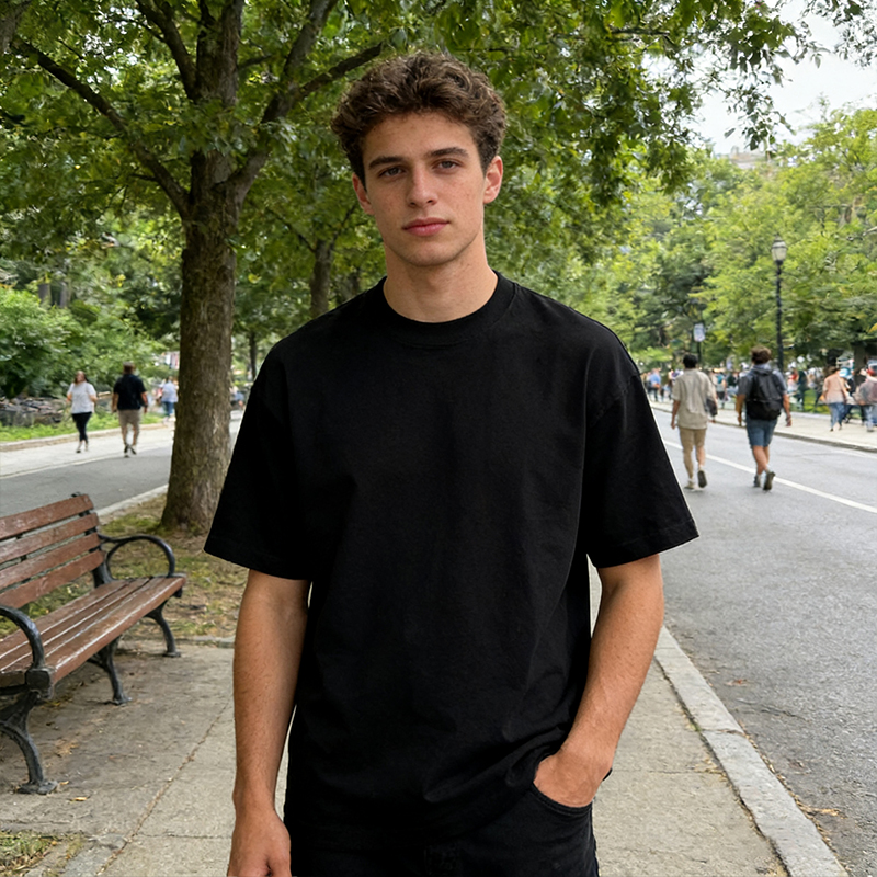 Unisex Oversized Brown Crew Neck T-Shirt Short Sleeve Loose Fit Casual Basic Tee for Daily & Street Style CF26271