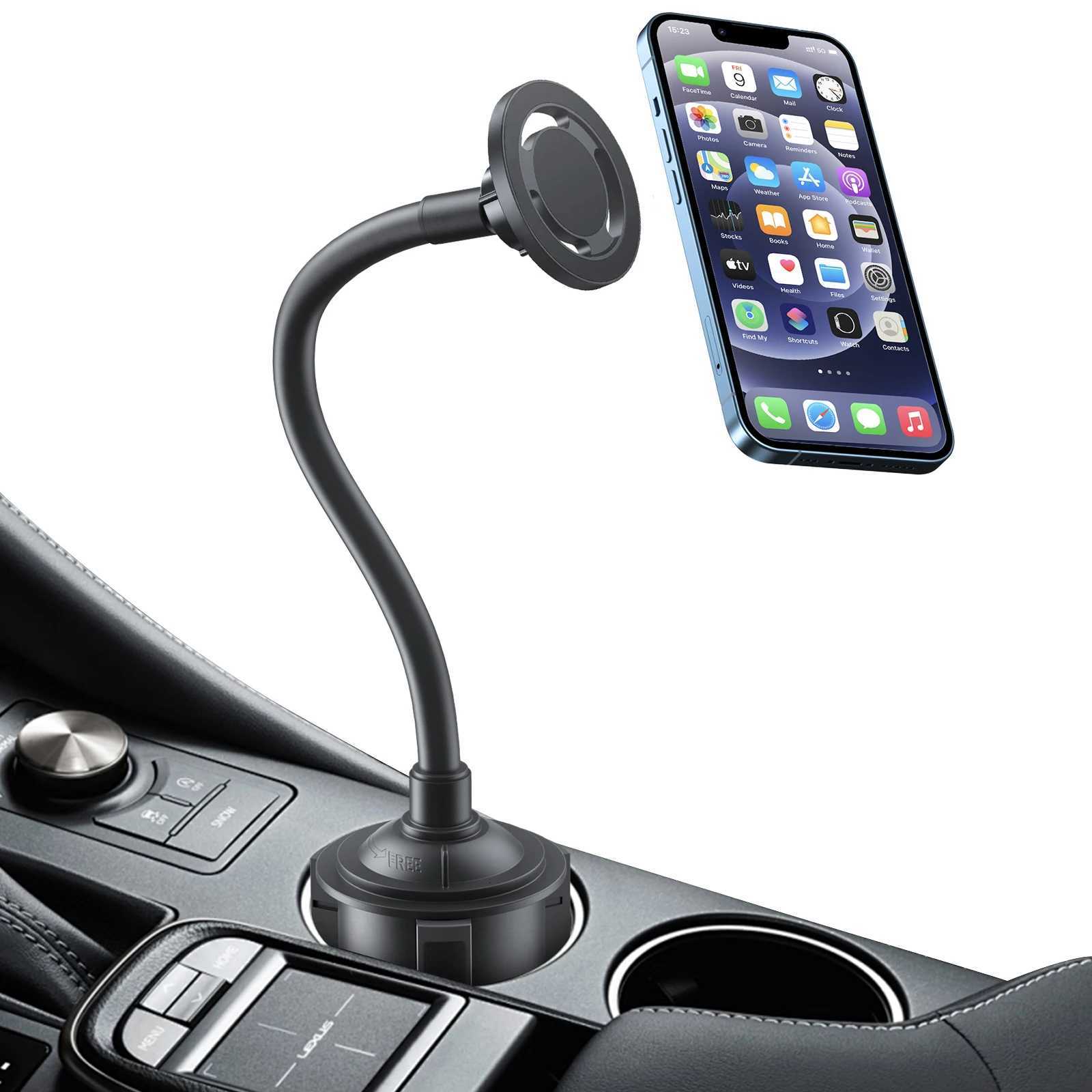 Magnetic Cup Holder Phone Cradle with Adjustable Gooseneck Cup Phone Holder for Car For iPhone 16 15 14 13 12 Series C251210