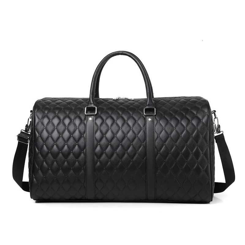 Travel Tote Business Large Capacity Handbag Gym Fitness Man PU Leather Lingge Duffle Lage Sports Weekend Outdoor Boarding Bag Y251209