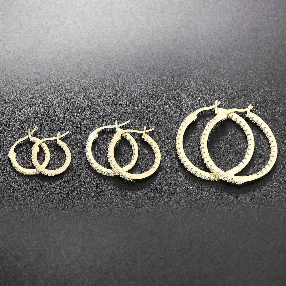 Punk Round Hoop Earrings For Women Fashion Crystal Small Circle Gold Color Cartilage Earings Girl Party Jewelry Accessories E398XJ251210 - view 4