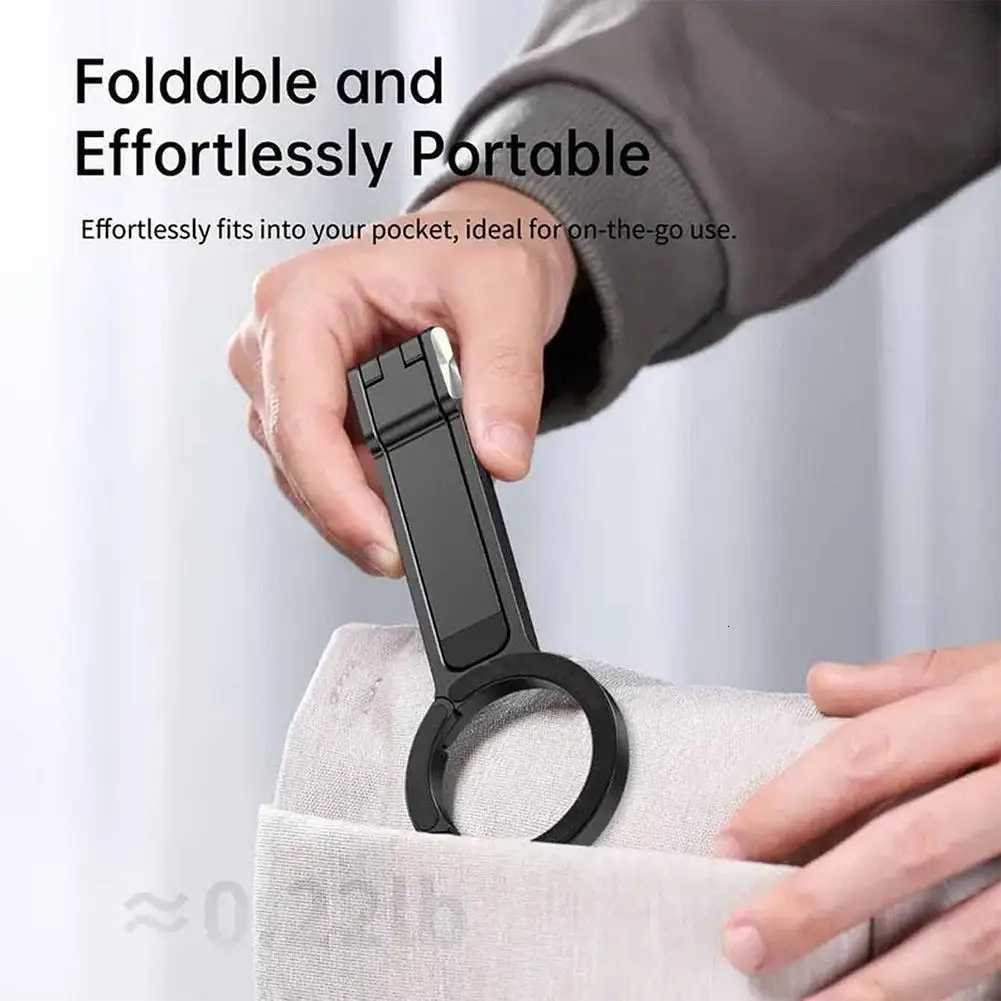 ABS Phone Tripod Carabiner-Mounted For iPhone Portable Dual-sided Magnetic Tripod Desk Mount Phone Handle Holder C251210