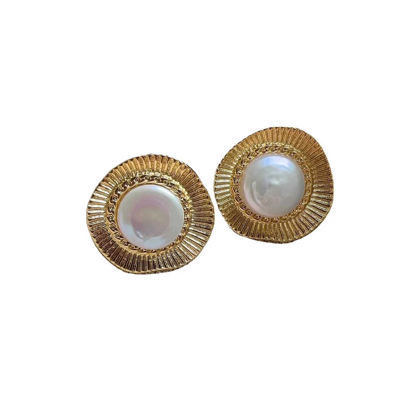 kshmir 2025 New Retro Metal Imitation Pearl Earrings Textu Jewelry Party Gifts for Wen and Girls Y251210