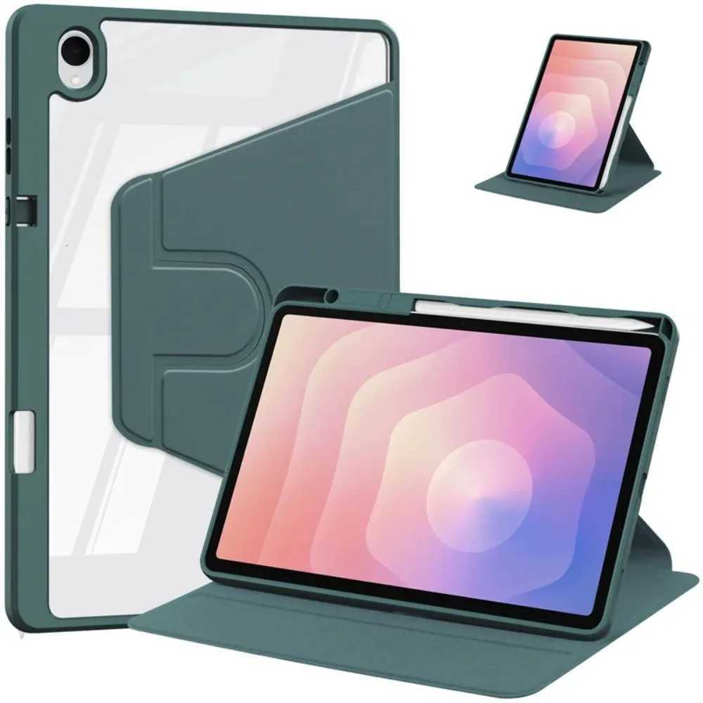 Rotating Kickstand Leather Tablet Case For Galaxy Tab S11 Acrylic Anti-drop Protect Cover with Pencil Holder H251210