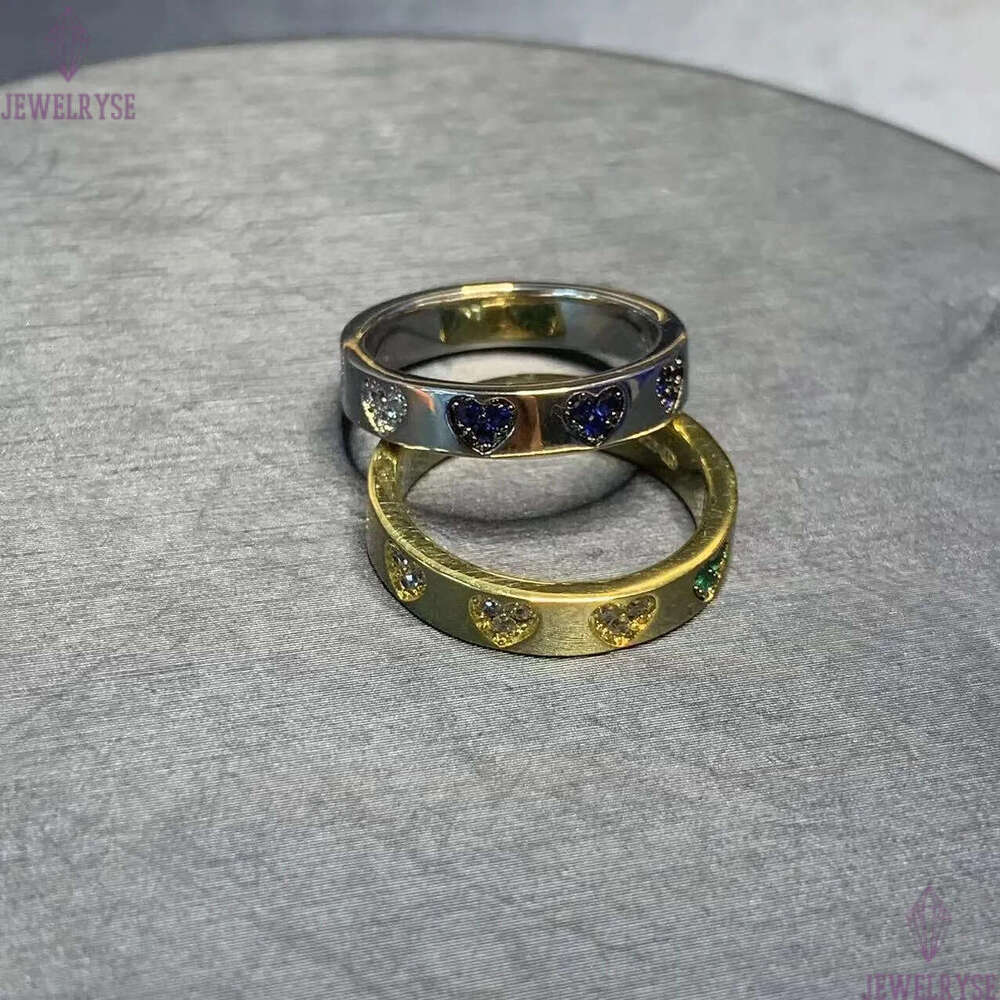 Love heart designer ring for women blue crystal green diamond lovely hearts sweet rings jewelry valentines day gift