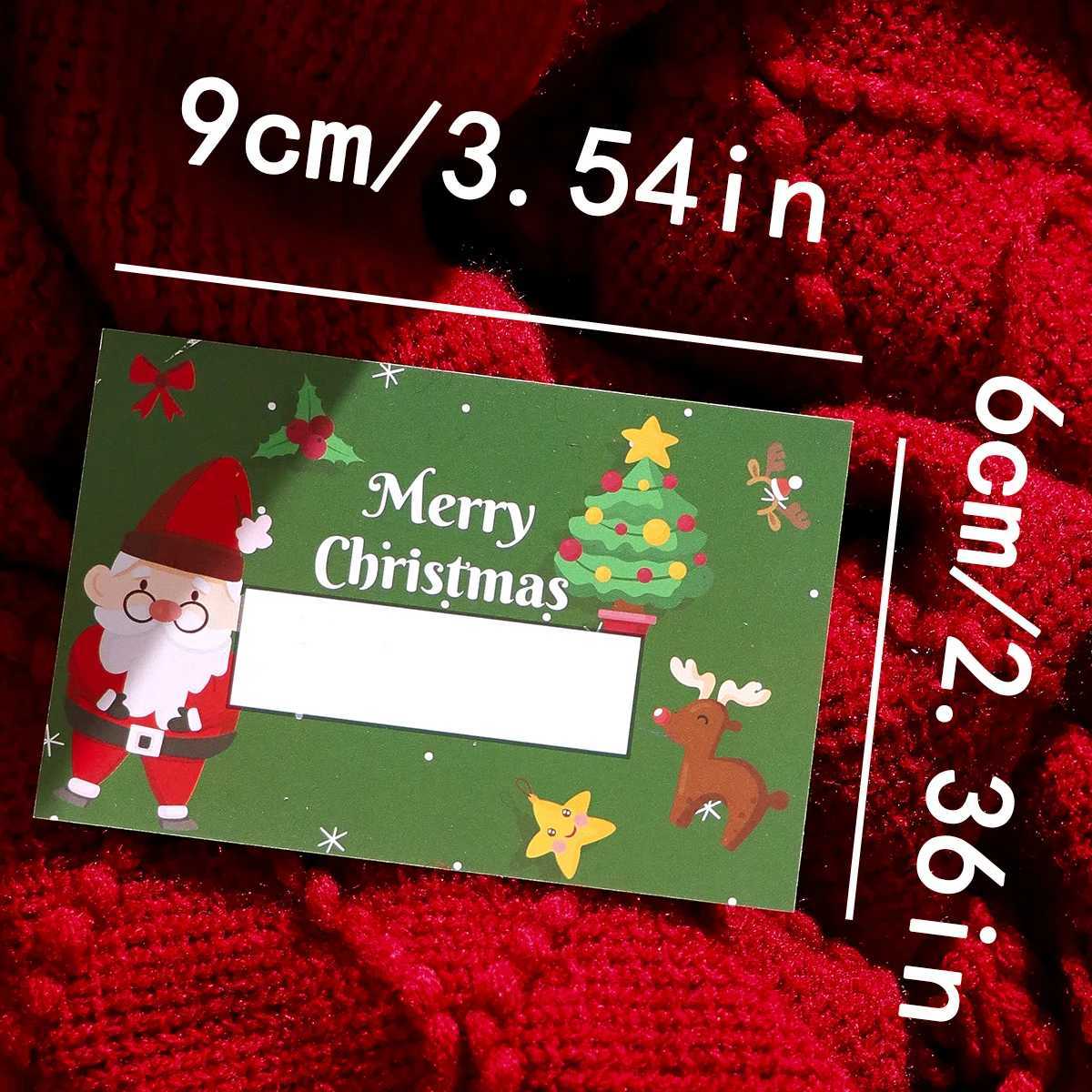 10Pcs Christmas Scratch Cards with Santa Claus and Christmas Tree Pattern - DIY Holiday Gift Vous Party Game Pri H251210