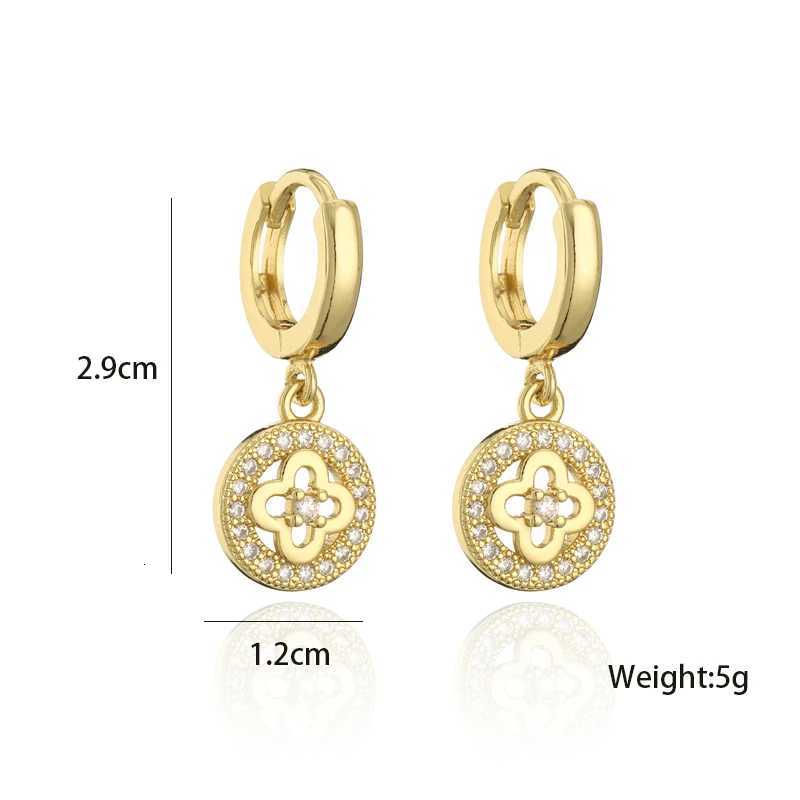 NEWBUY Fashion Gold Color Copper Plant Earrings Luxury Cubic Zirconia wer Dangle Earring Hot S Fem Party Jewelry Gift Y251210