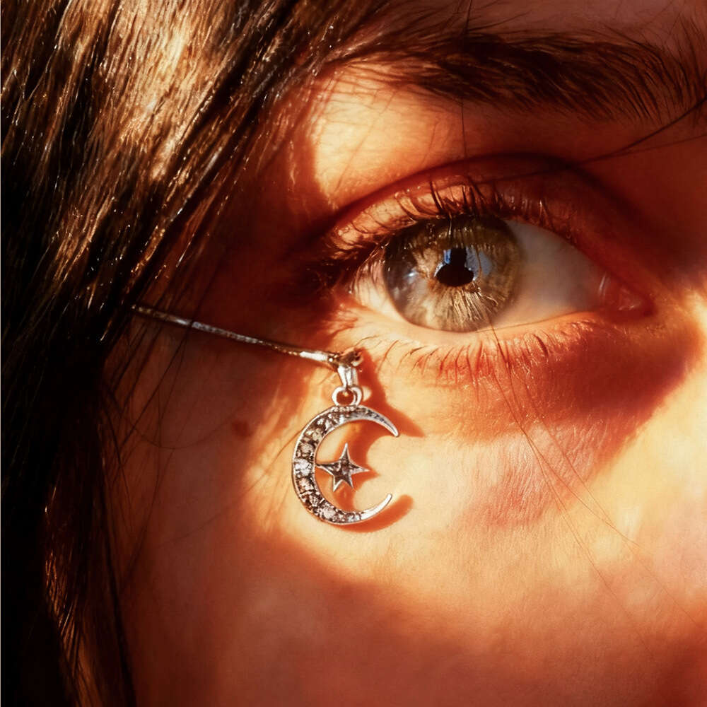 New Water Drop Hooks for Women Simple Personality Niche Design Rhinestone Hanging High-End Feel Ear Jewelry Earrings