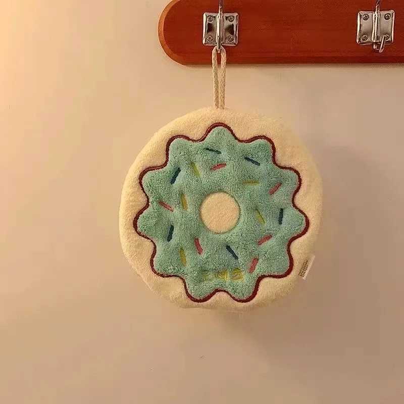 Hanging Hand Towels Cute Food-Shaped Toast/Doughnut/Cheese Super Absorbent Soft Washcloths Gifts for Women C251210