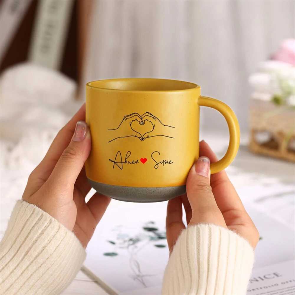 Personzed Ceramic Cup Customization Bride And Grooms Name Newlywed Gift Couples Wedding Anniversary Commemorative Gift C251210