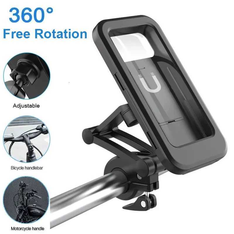 Waterproof Motorcycle Bike Mobile Phone Holder port Universal Bicycle GPS 360 Swivel Adjustable Motorcycle Cellphone Holder C251210
