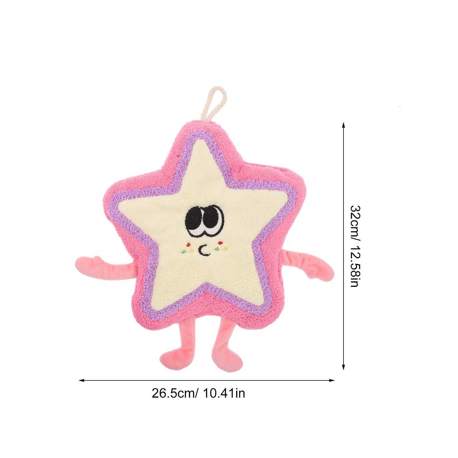 Absorbent Star Shaped Towels Dry Hand Towels with Hanging Loop Cute Design for Kitchen Bathroom Bedroom Rv Use C251210