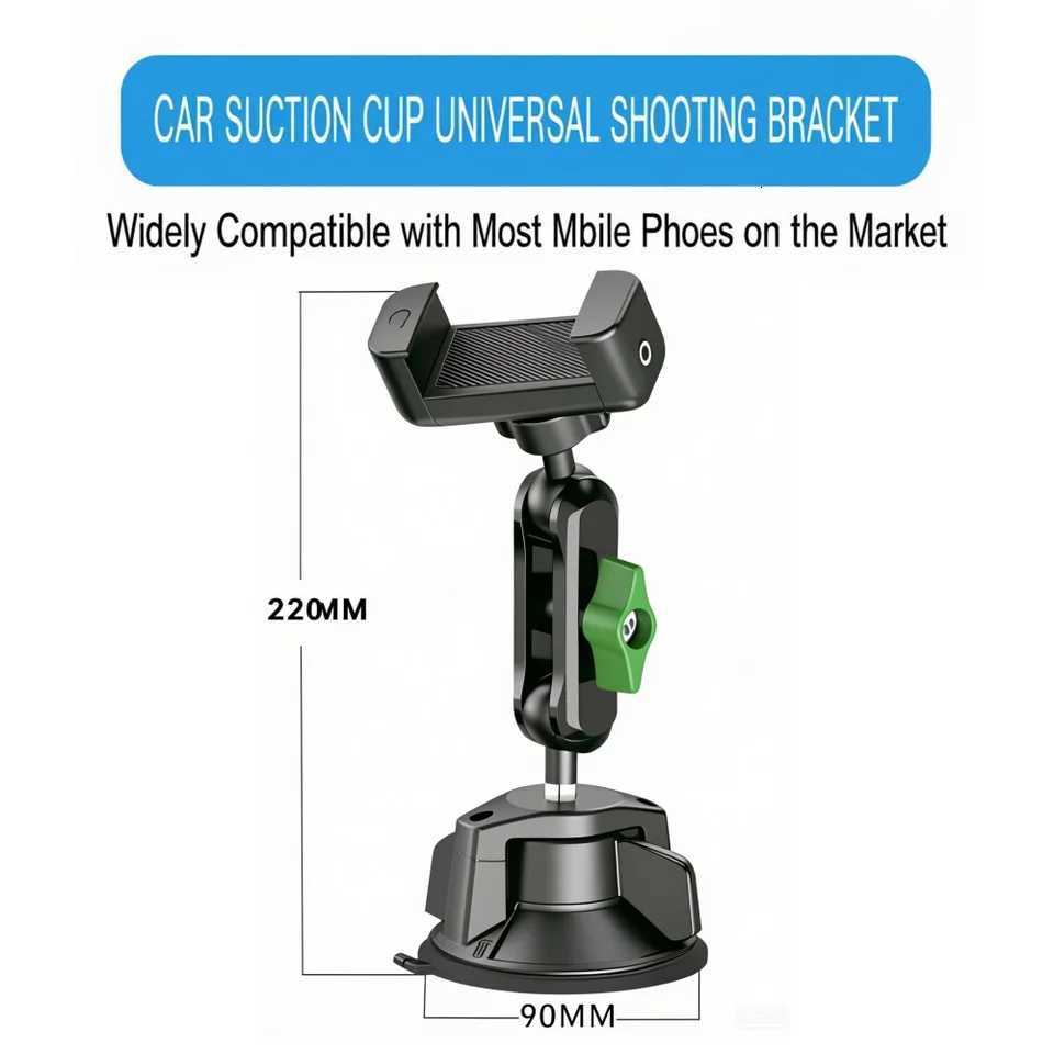 Bonola Vacuum Phone Holder with Clip for Car 360 Adjustable Suction Cup Car Phone Mount Captible Big Size Cellphone Foldable C251210