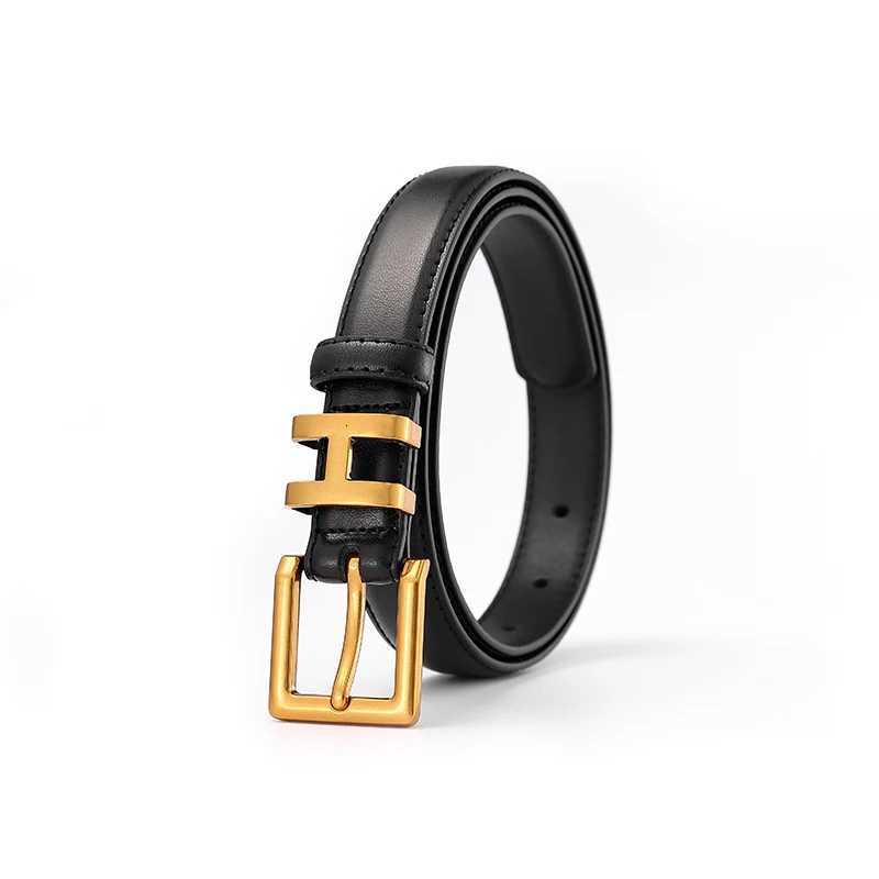 Luxury Luxury Brand Belt for Women Genuine Leather Belts with Gold Pin Buckle Fashion Decorative Belt for Coats Skirts Jeans Y251210