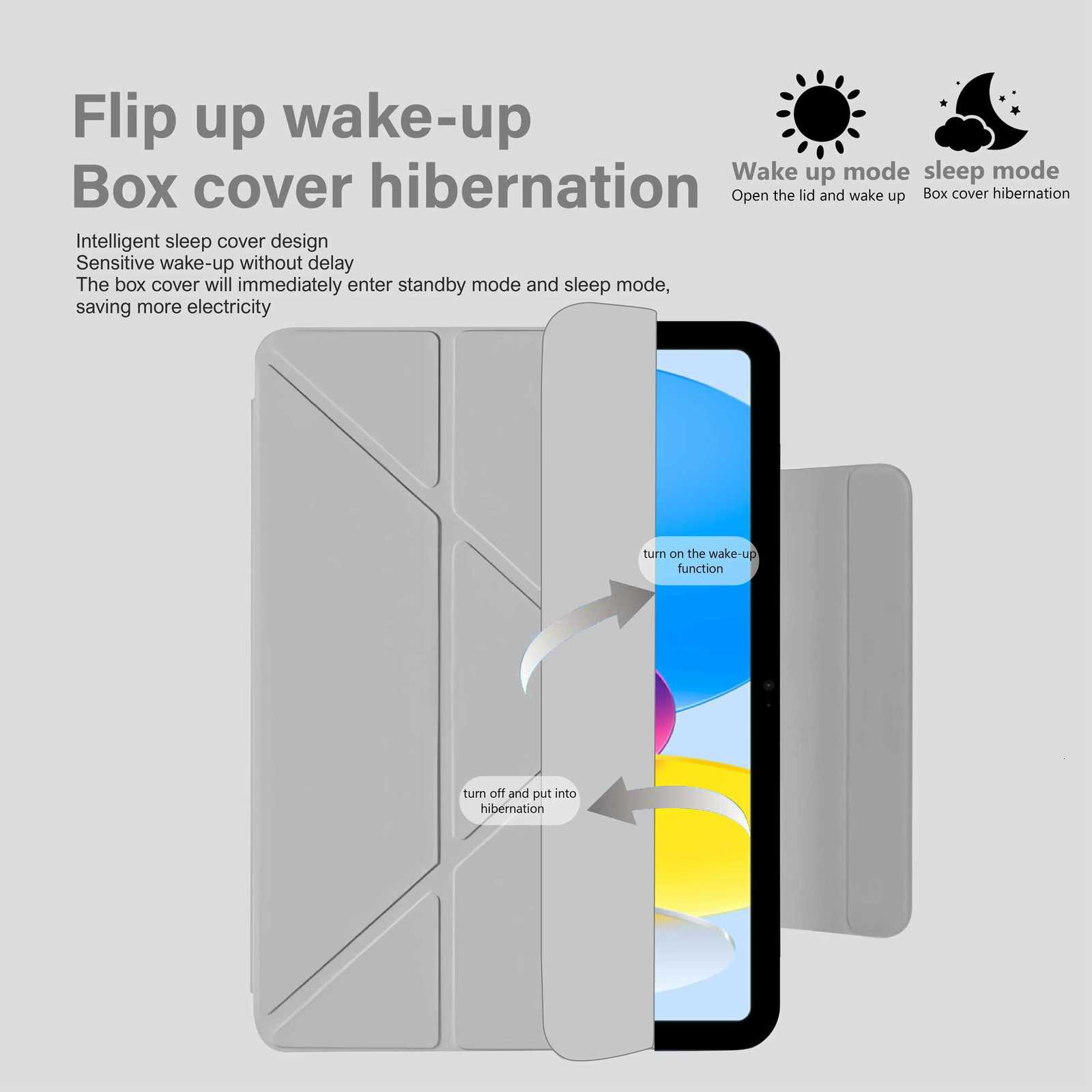 Case for iPad 10th 11th generation A16 11 inch 2025 Auto Sleep/Wake 3-Fold Y-Type Stand Durable Cover Tablet case H251210