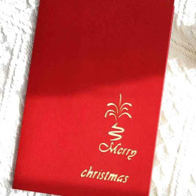 3D -up creative hollow castle snowman shape Christmas greeting card message card Christmas party decoration supplies gifts H251210