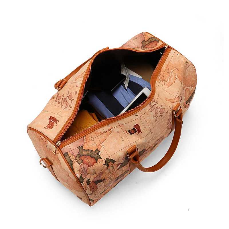 Vintage PU Leather Travel Duffle Wen Sports Gym Fitness Business Casual Lage Handbag Outdoor Shoder Soft Bag for Man Y251209