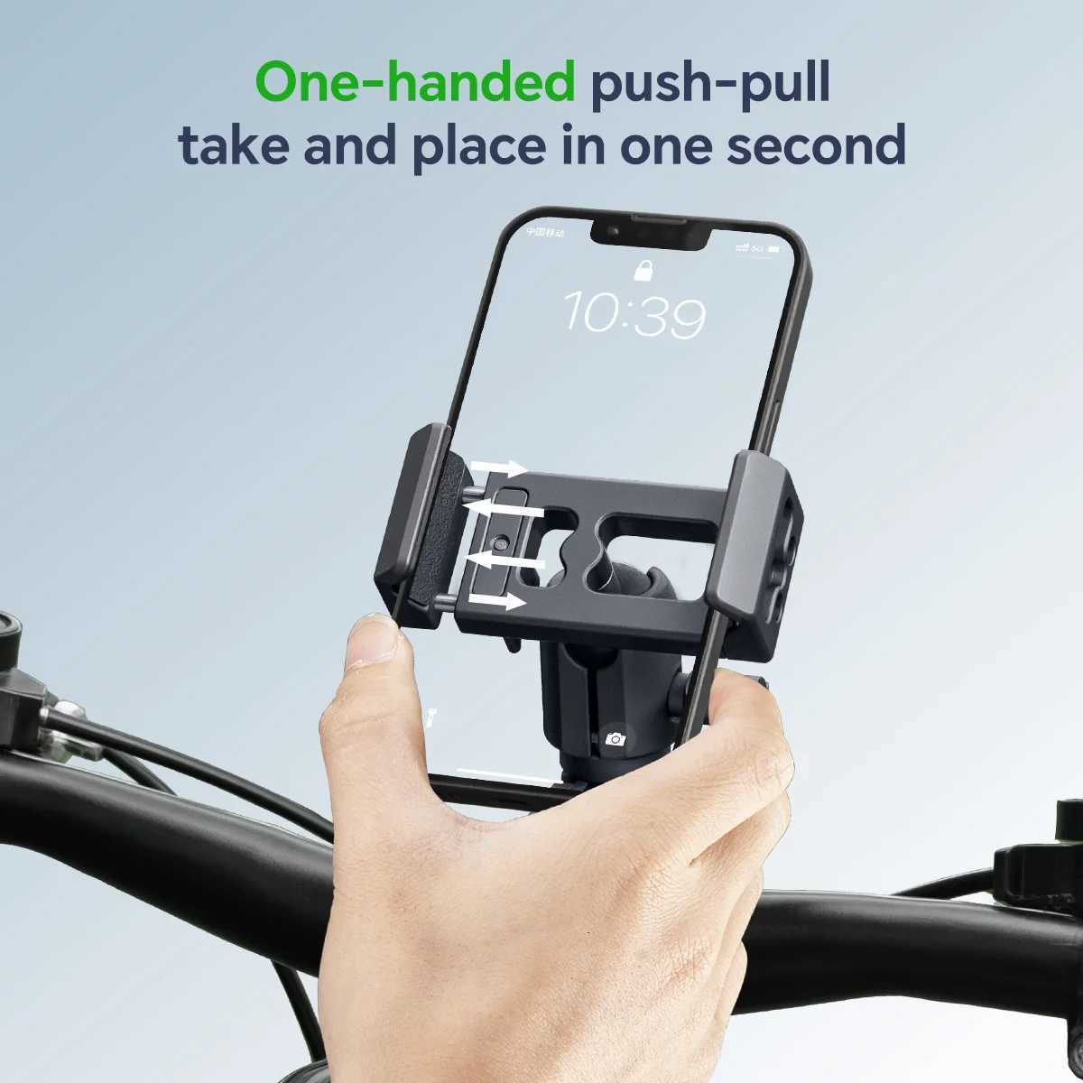 FANAUE Bike Bicycle Mobile Phone Holder 360 View Universal Aluminium alloy Motorcycle Phone Holder For RAM Mounts with 1 Ball C251210