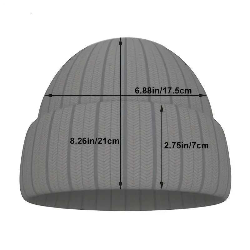 Luxury 1pc M Letter Mens Stylish Knitted Hat - Soft Warm Winter Wear Breathable Ultimate Protection Ideal Gift for Men And Women Y251209