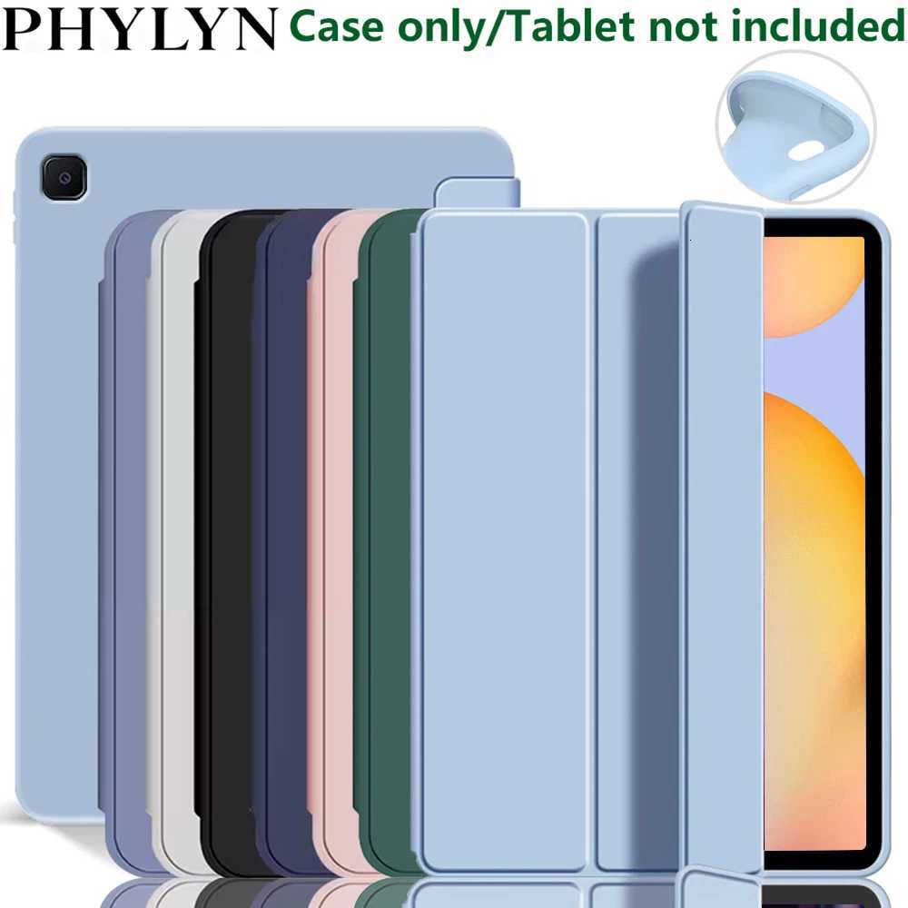 Tri-Fold Case for tab S6 Lite 2020/2022/2024 SM-P610/P613/P620 PU Leather Magnetic Flip Stand Cover Auto Sleep and Wake H251210