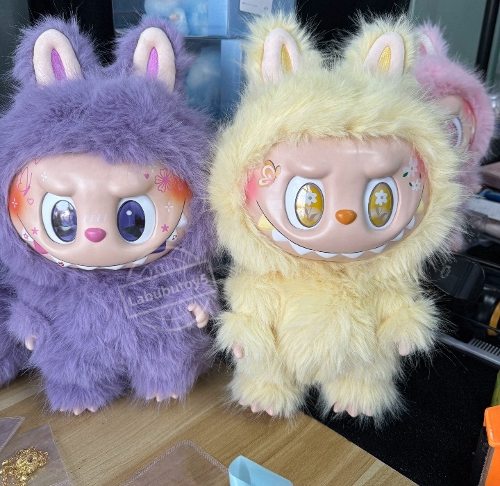 The Monsters 38Cm Labubu Zimomo Angel Style DIY Vinyl Plush Doll Creative Change Figure Toy