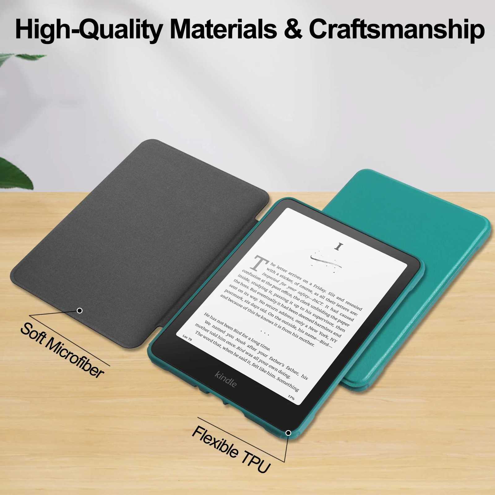 Auto Wake/Sleep Kindle Case - Magnetic PU Leather Cover for Paperwhite 12th Gen2024oft 7 Devs Model SA569P/SA568B H251210