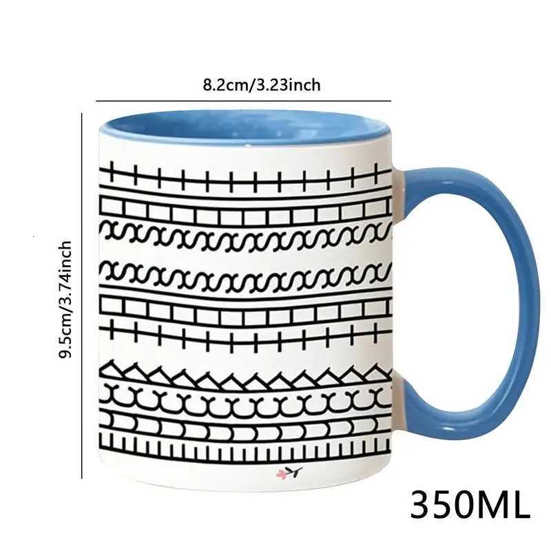 1183 oz Coffee Mug with Handle Tea Cup Novelty Microwave-Safe Coffee Cup Ceramic Drinking Cup Desktop Ornament for Kitchen Home C251210