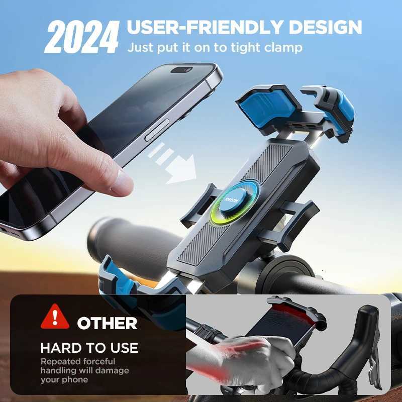 Joyro Motorcycle Bike Phone Mount Upgrade Phone Holder tra-Stable Bicycle Phone Mount Handlebar Cell Phone Clamp for Scooter C251210