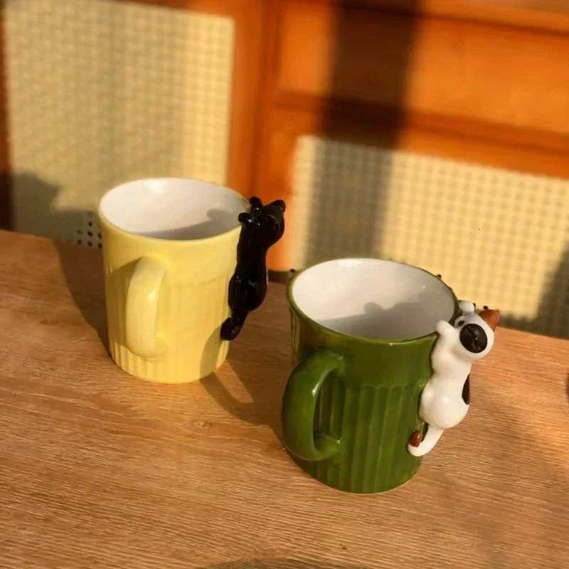 Lovely Cat Mug Cute Ceramic Coffee Cup With Cat Design For Animal Lovers Cup For Hotel/Restaurant/Office for restaurants/cafes C251210