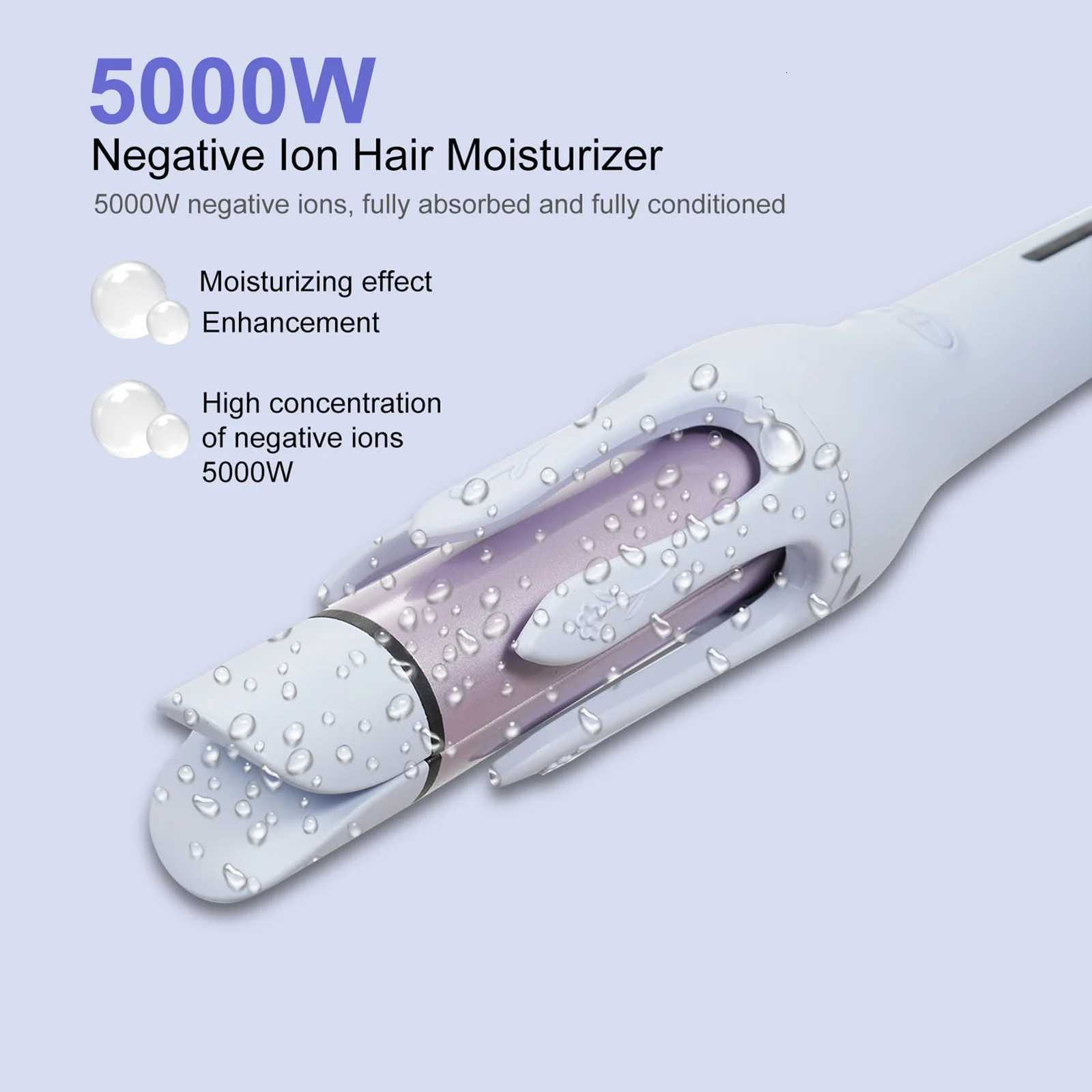 2 in 1 Flat Iron Hair Straightener Automatic Hair Curler Rotating Electric Curling Iron 3 Temperature Adjustable Curling WandT251210