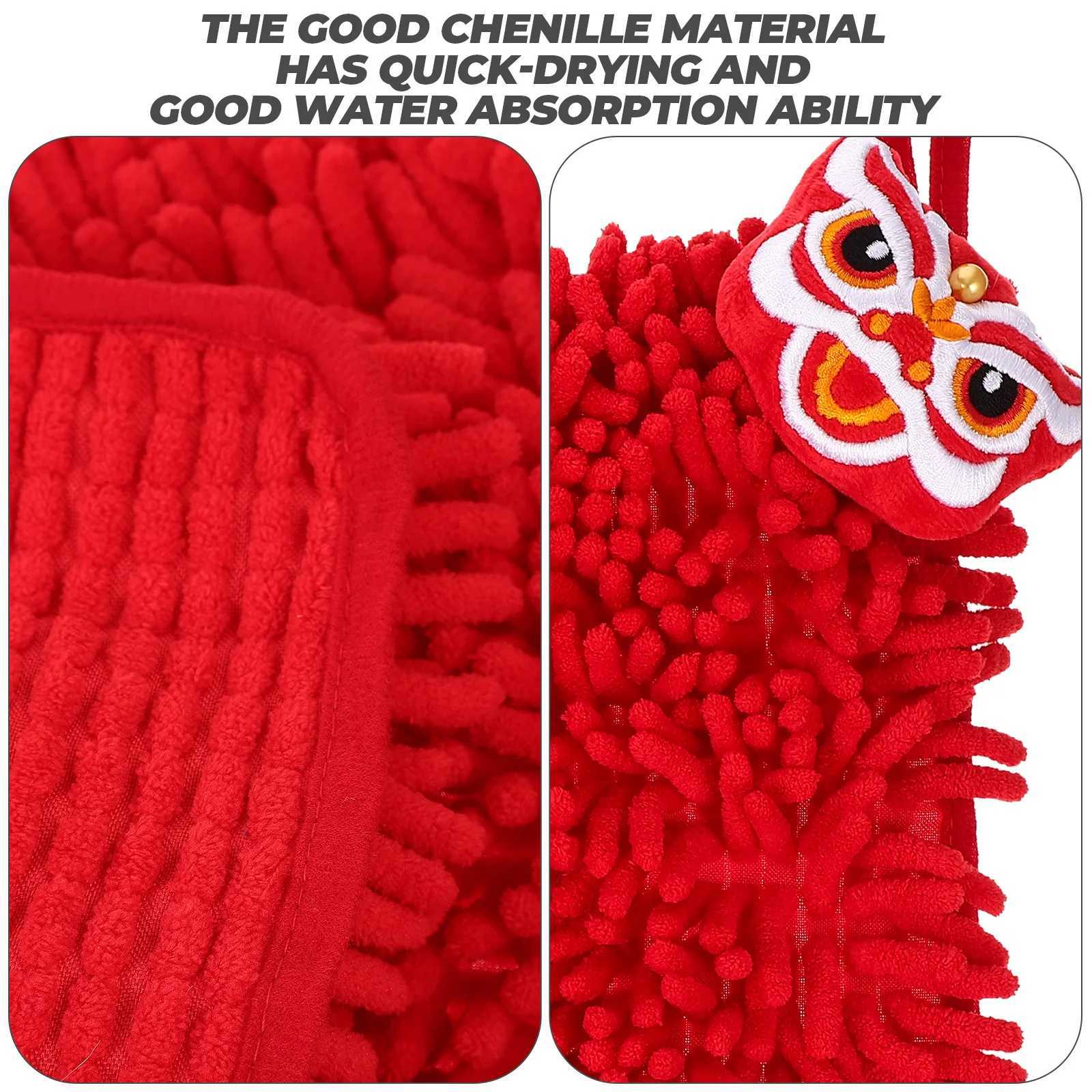 1pcs Chenille Hand Quick Dry Absorbent Hanging Kitchen Bathroom Towel Multi Use Ball Home Decor Towel C251210