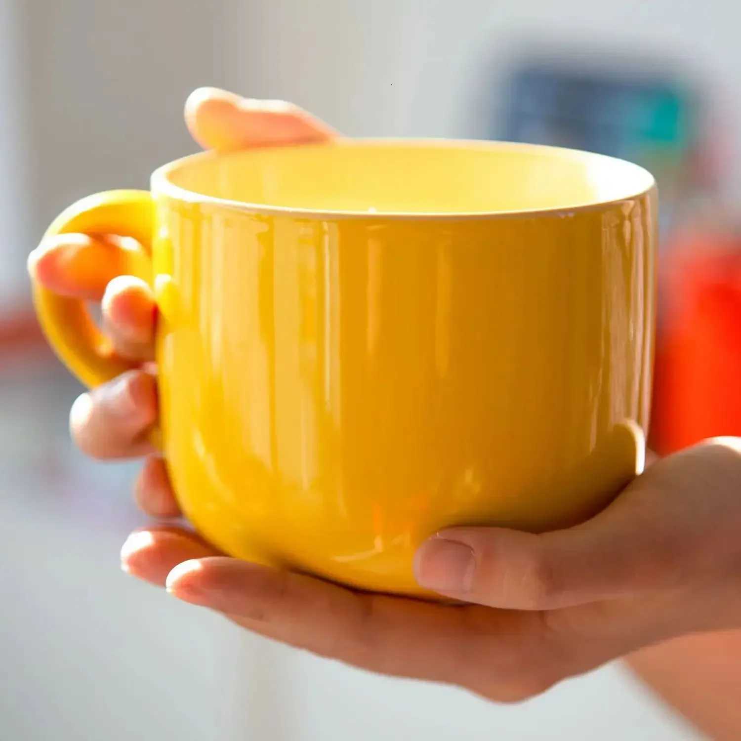 700ml Coffee Mug Large Capacity Ceramic Breakfast Oatmeal Milk Tea Cup Instant Noodles Bowl Novelty Gifts Best for Your Friends C251210