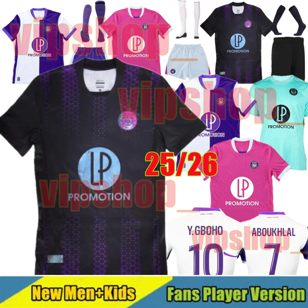4XL 25 26 Toulouse soccer jerseys Y.GBOHO ABOUKHLAL DONNUM maillot de foot Club Special Edition SIERRO MAGRI 2025 2026 Toulouse football shirt uniform Men kids kit